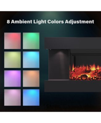 Suspended LED Light Mantel with Remote Control Stylish Electric Fireplace