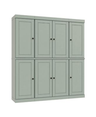 100% Solid Wood Tall Kitchen Pantry Cabinet with Raised Panel Doors