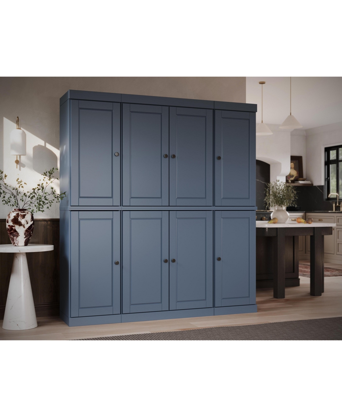 Palace Imports 100% Solid Wood 65" Pantry Cabinet with Raised Panel Doors & Adjustable Shelves