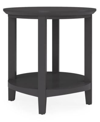 47" Solid Wood Hedworth Round End Table