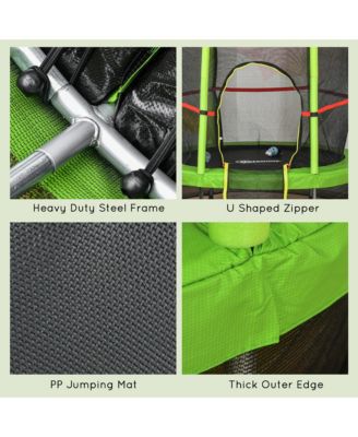 Φ5FT Kids Trampoline with Enclosure Net for Age 3 to 6 Years