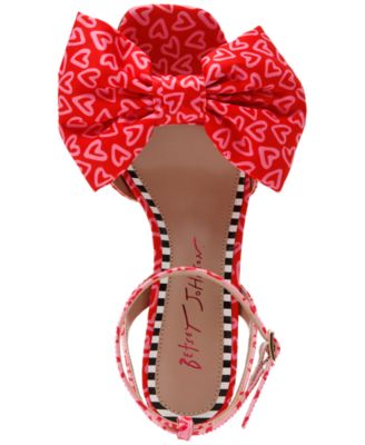 Women's Kendal Bow Novelty Heart-Heel Dress Sandals