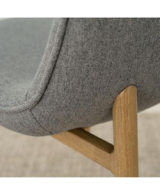 5-Piece Oak Finish Modern Round Glass Dining Set