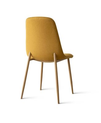 5-Piece Oak Finish Modern Round Glass Dining Set