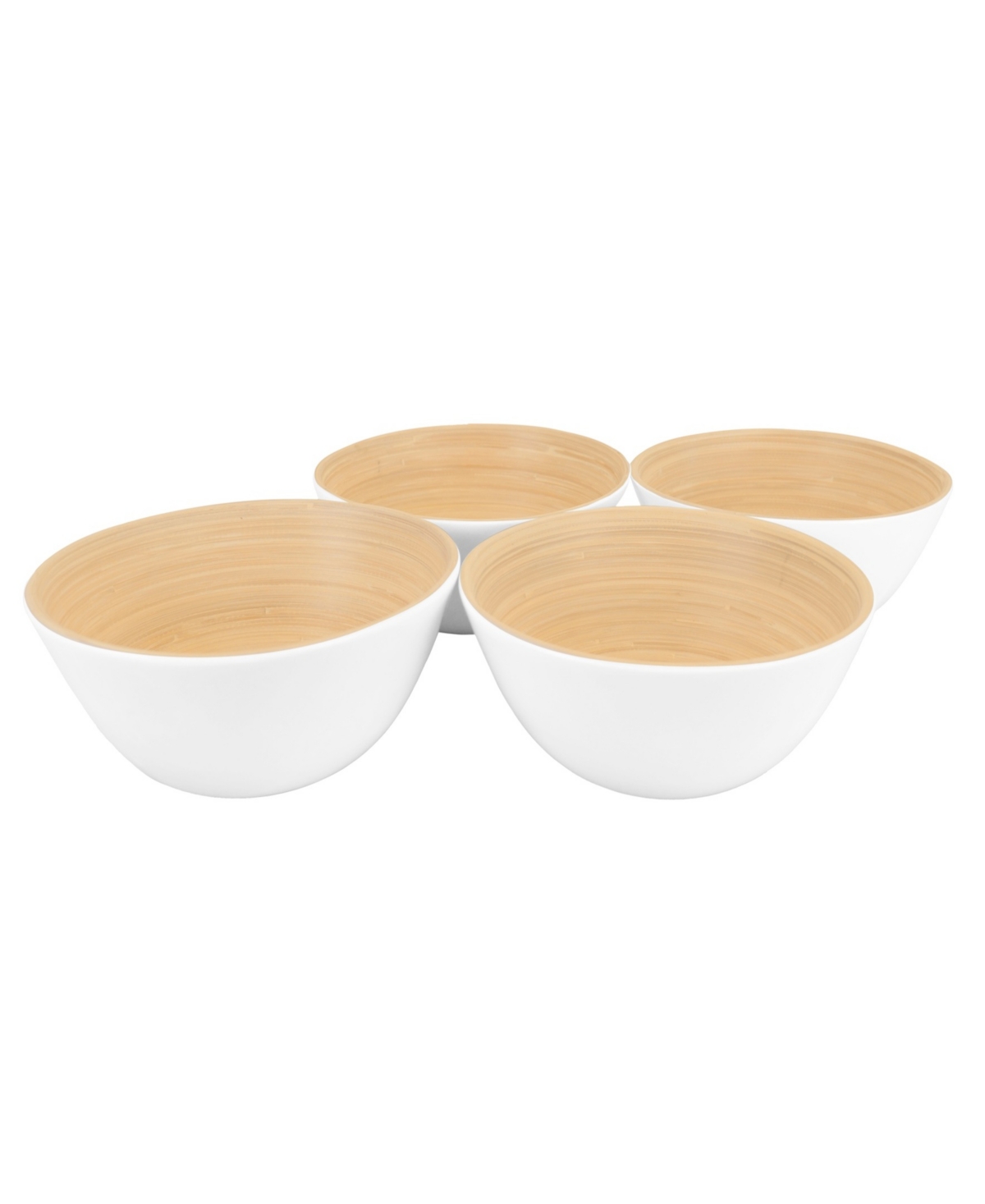 Joyce Chen Lexa Collection 4-pc. Salad Bowl Set In White