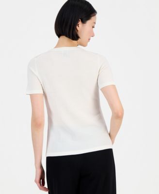Women's Merino Wool Short-Sleeve Sweater