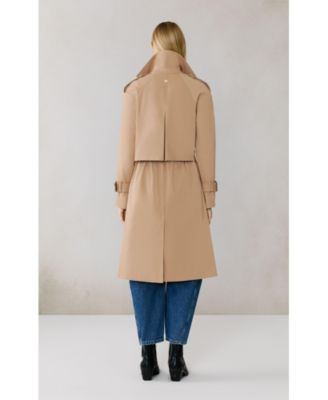 Womens Becky-L Long Trench Coat