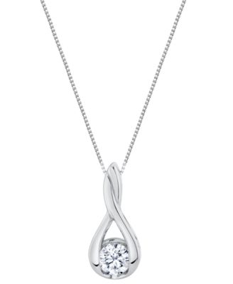 Sirena - Lab Grown Diamond Knot Pendant Necklace (1 ct. t.w.) in 14K Gold
