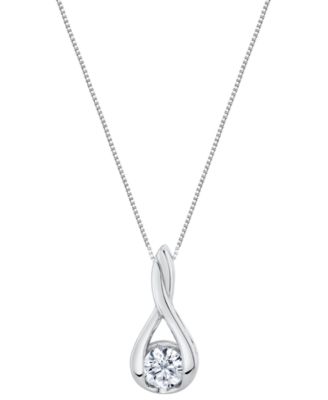 Sirena - Lab Grown Diamond Knot Pendant Necklace (2 ct. t.w.) in 14K Gold
