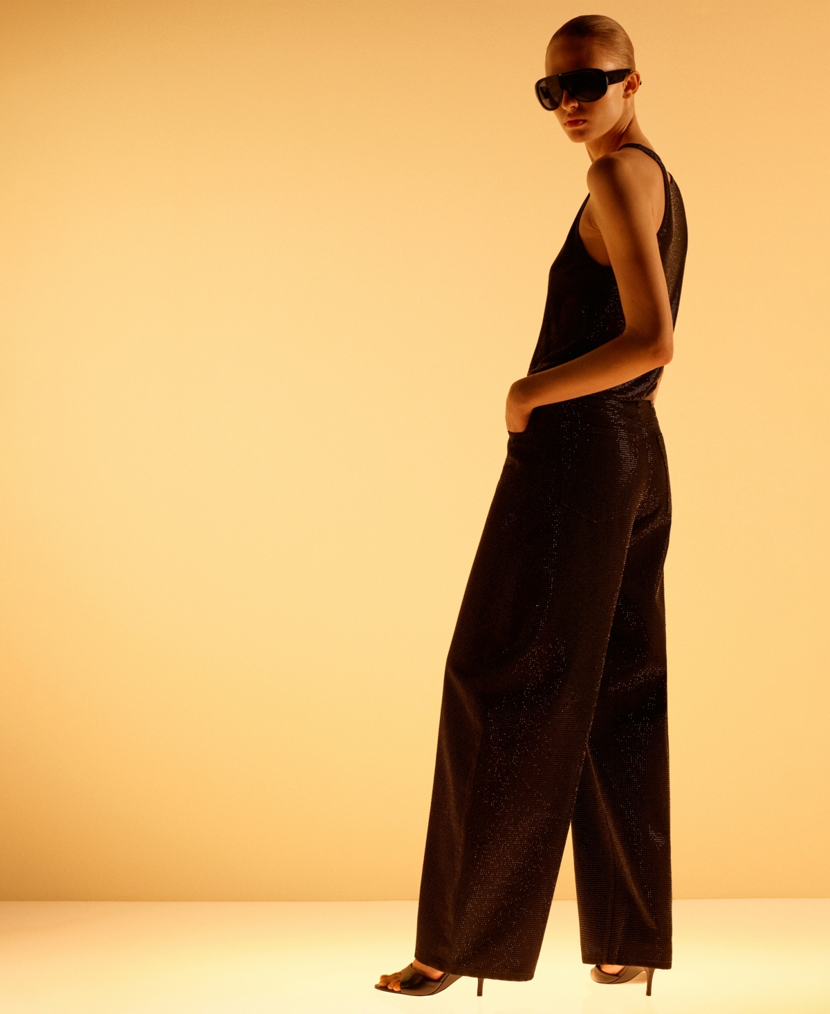 Mango Women's Balloon Rhinestone Jeans