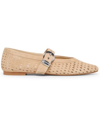 Women's Mikel Perforated Buckle Mary Jane Flats