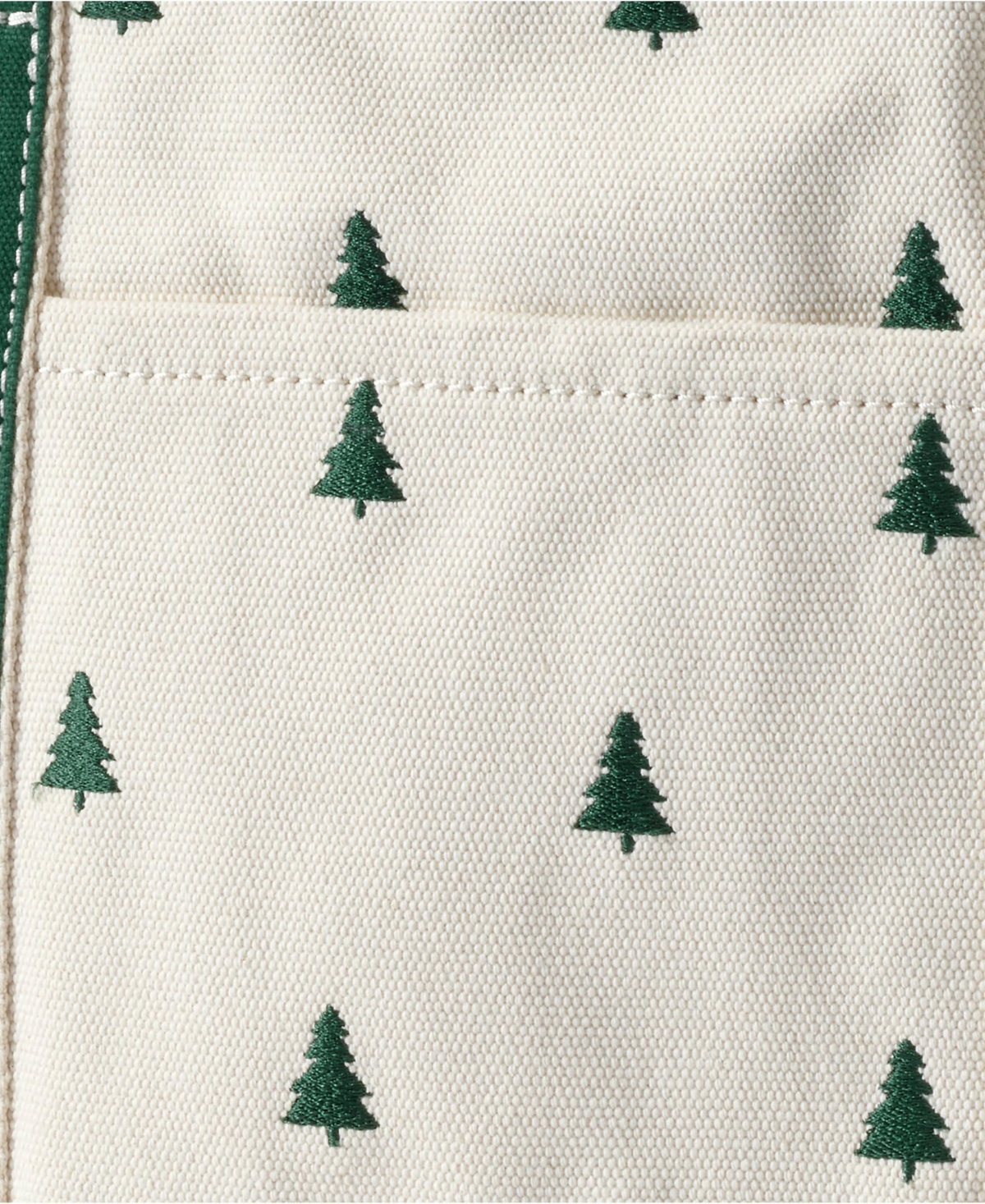 Lands' End Medium Embroidered 5 Pocket Zip Top Canvas Tote Bag