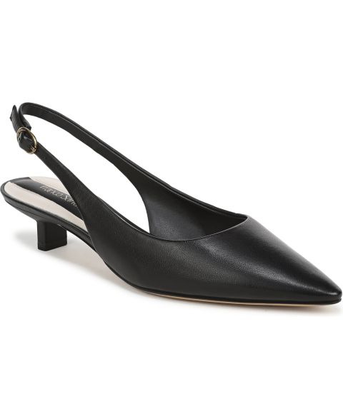 Женские туфли Franco Sarto Pura Pointed Toe Slingback Pumps, цвет: Чёрный кожаный