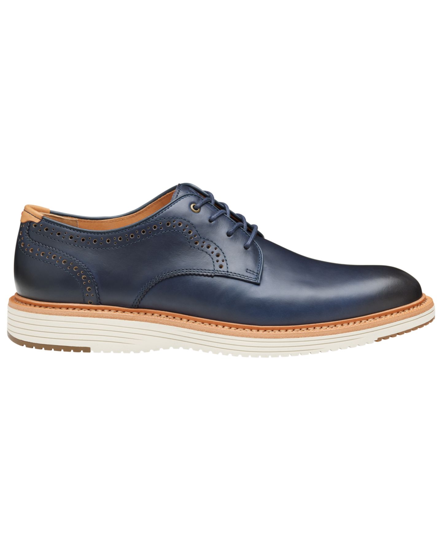 Мужские туфли Johnston & Murphy Lace-Up Leather Oxford, цвет: Тёмно-синий — фото 2