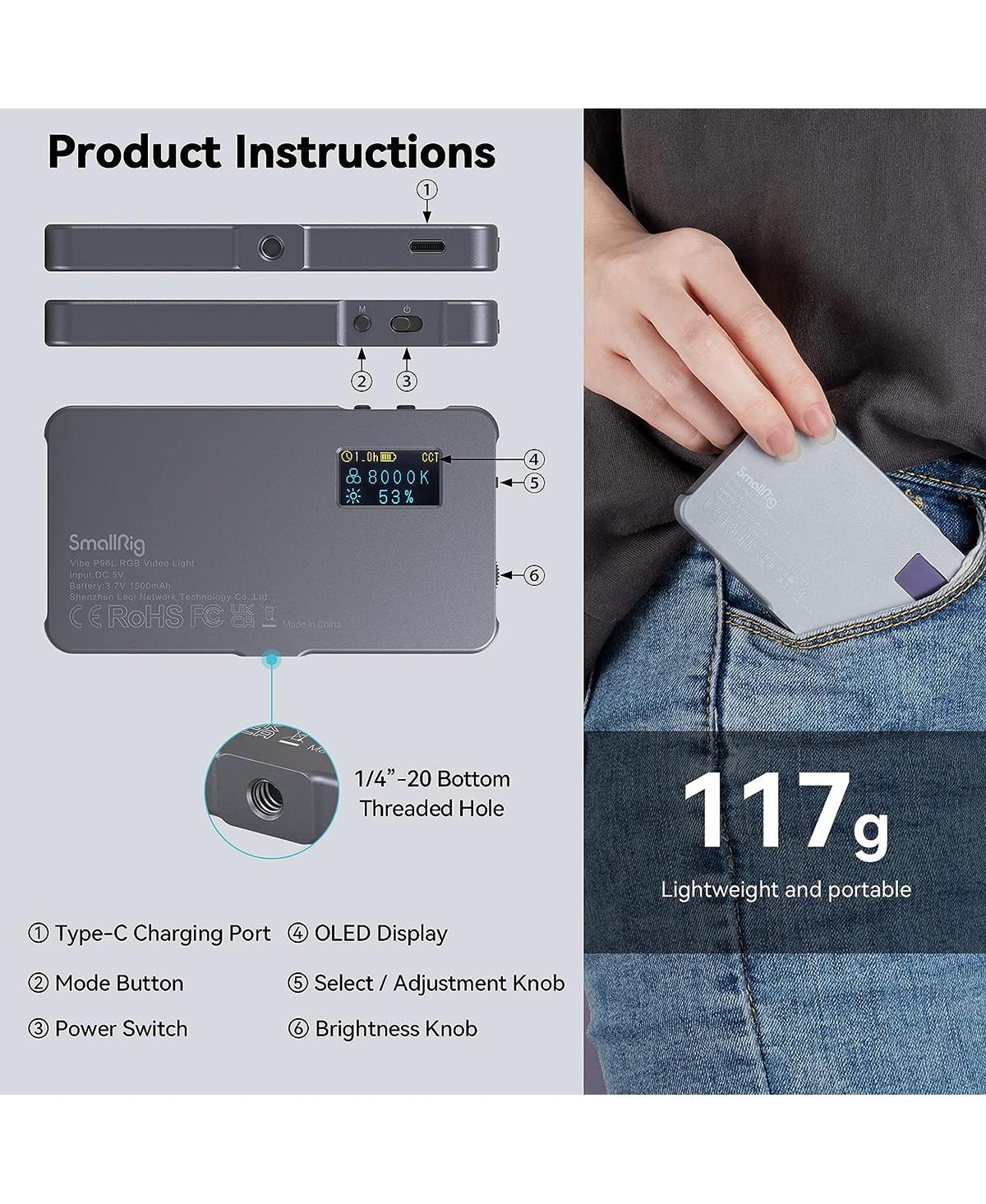 SmallRig Vibe P96L Rgb Led Video Light