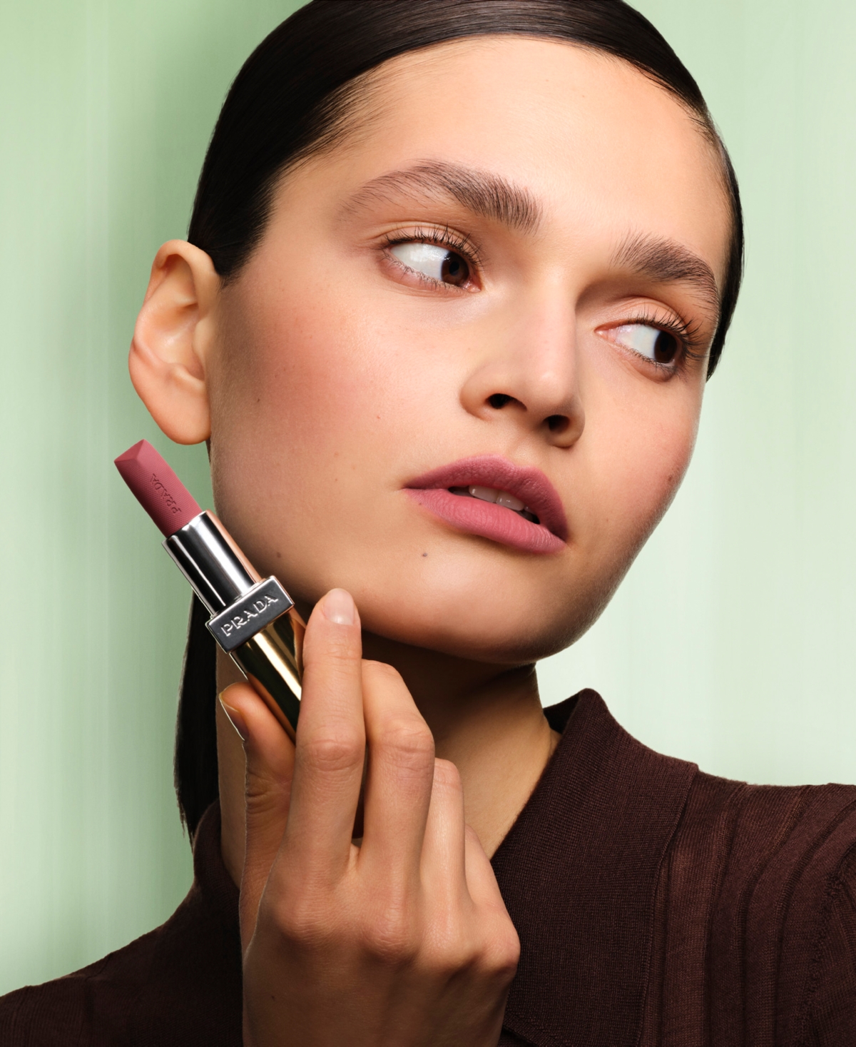 Prada Beauty Prada Soft Matte Lipstick In Brown