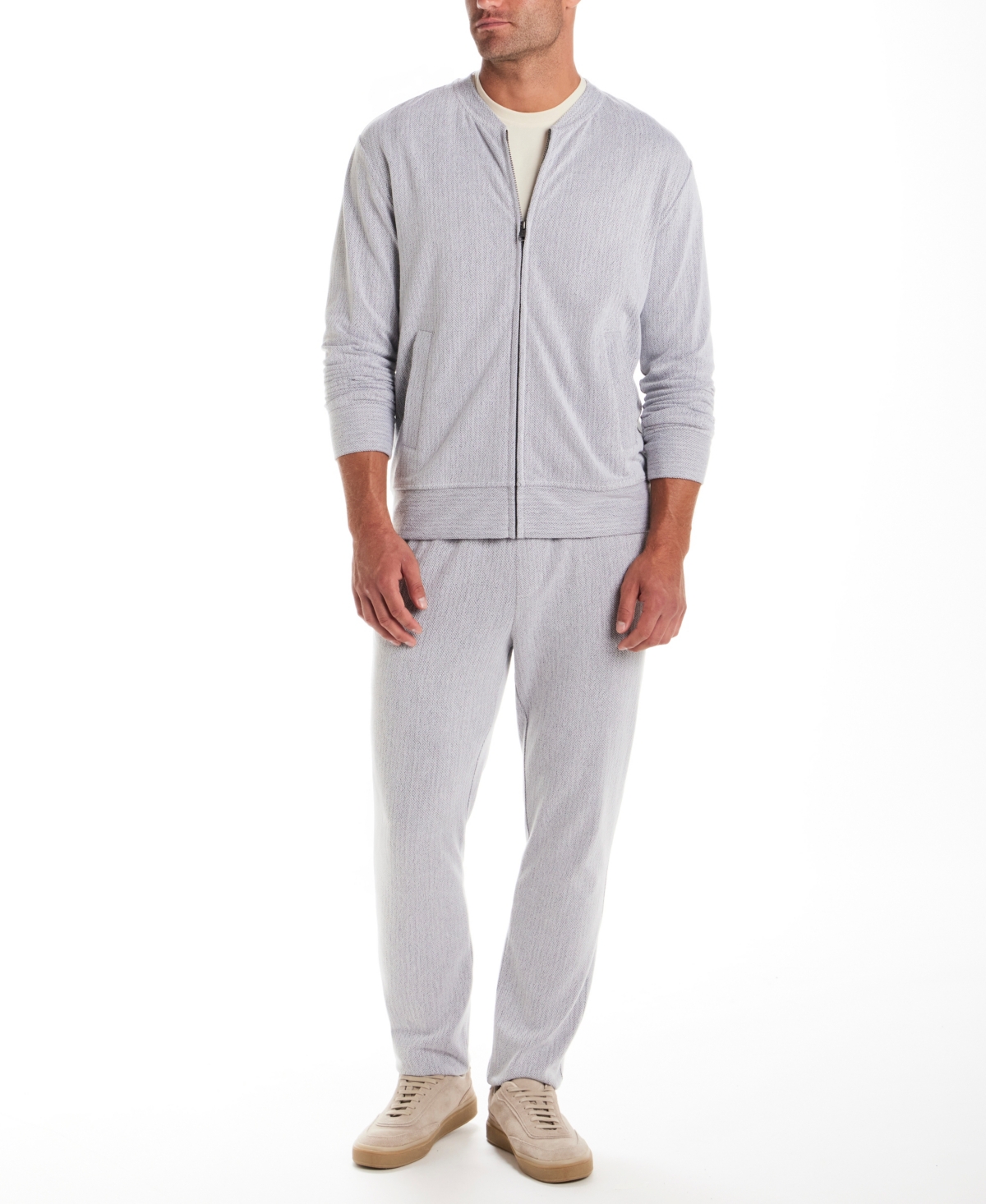 Vintage & Black Men's Full-Zip Bomber Jacket