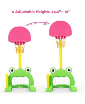 3-in-1 Kids Basketball Hoop Set Stand