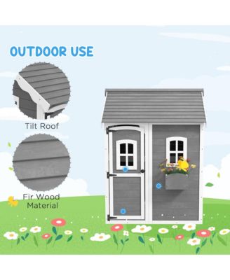 Playhouse for Kids Outdoor with Floor for 3-8 Years Old,