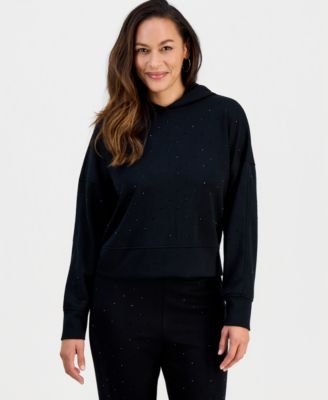 Petite Shine Embellished Hoodie