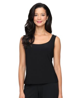 Petite Embroidered 3/4-Sleeve Jacket & Tank Set