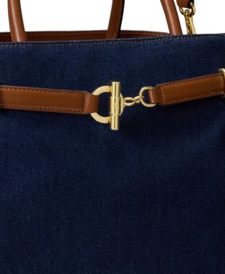 Large Blaike Denim Satchel Bag