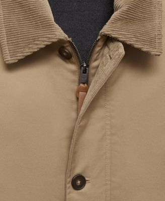 Men's Corduroy Collar Water-Repellent Jacket