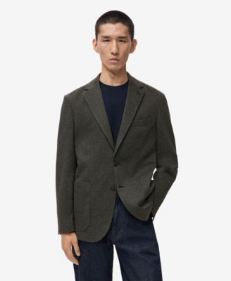 MANGO - Men's Slim Fit Microstructure Blazer