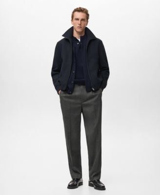 Men's Zip Textured Jacket