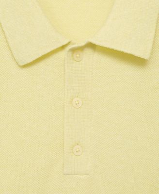 Men's Structured Knitted Slim-Fit Polo Shirt