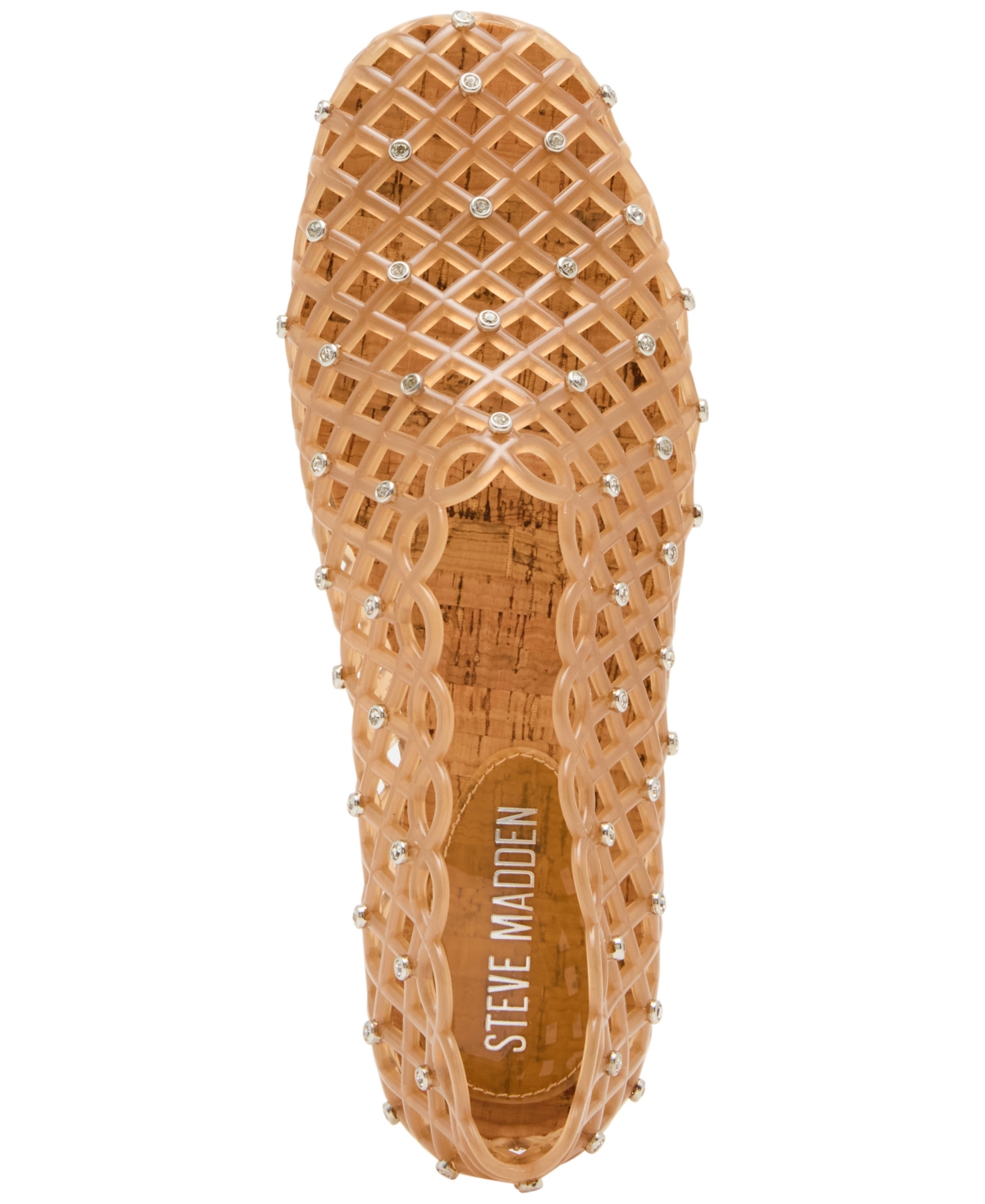 Steve Madden Women's Grove-r Rhinestone Caged Round-Toe Jelly Flats