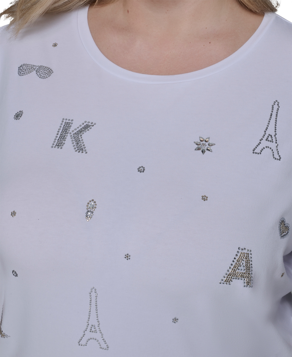 Karl Lagerfeld Paris Plus Crewneck Top