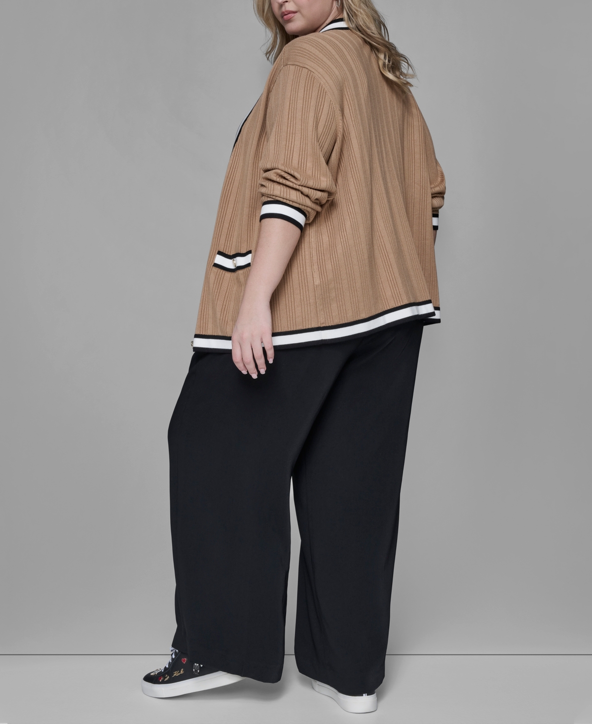 Karl Lagerfeld Paris Plus Wide Leg Pants