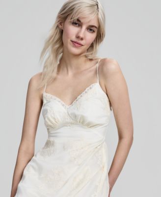 Women's Embroidered Ruffle-Tiered Maxi Dress, Macy's Exclusive