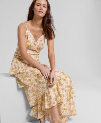Women's Ruffled Lace-Trim Maxi Dress, Macy's Exclusive