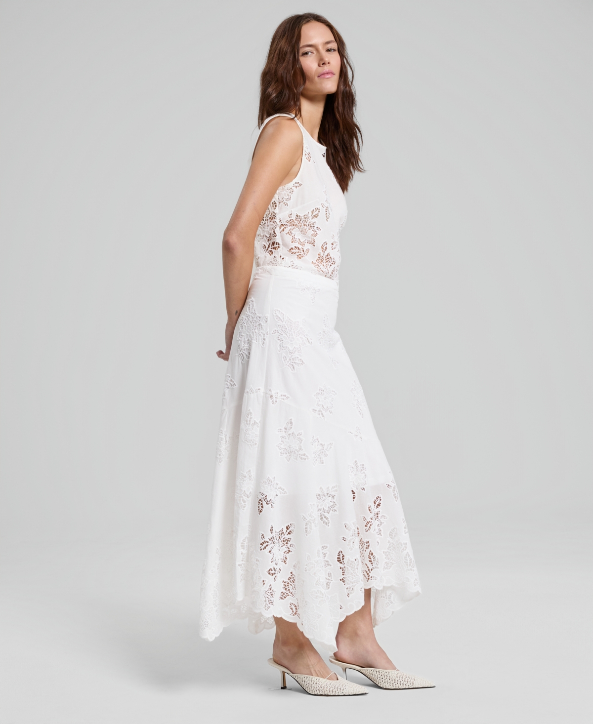 And Now This Women's Embroidered Handkerchief-Hem Maxi Skirt, Macy's Exclusive
