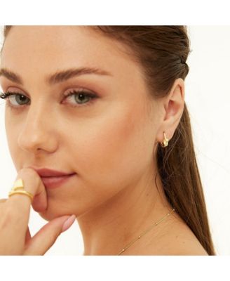 Semi Hoop Knot Sterling Silver Earrings