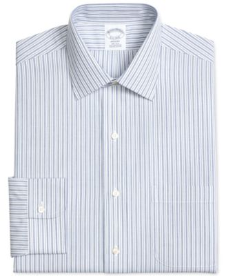 Brooks Brothers - Men's Regent Classic-Fit Non-Iron Blue Striped Dress Shirt