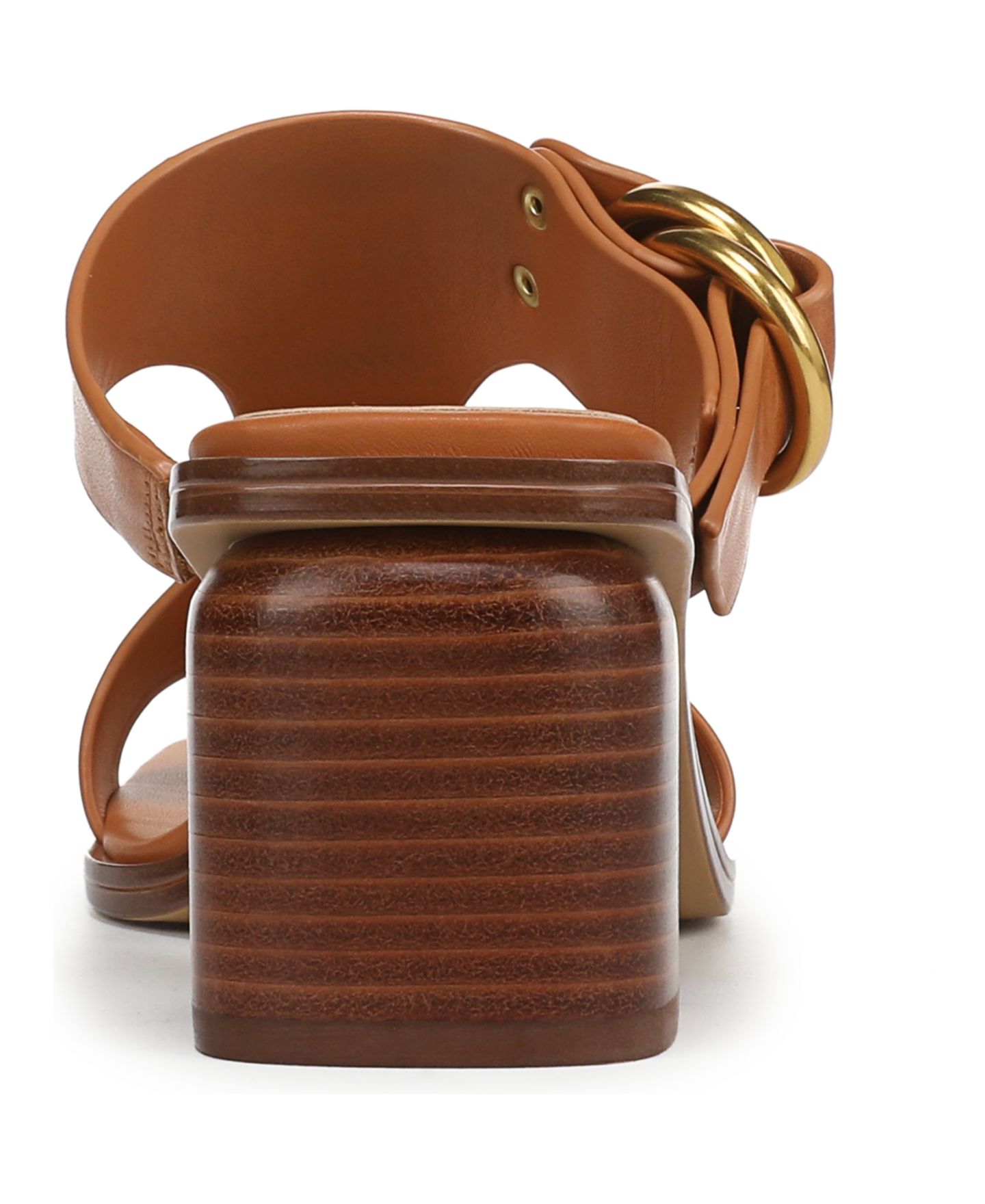 Женские сандалии Franco Sarto Roux Square Toe Slide, цвет: Карамельный коричневый кожаный — фото 3