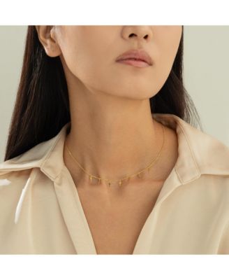 Sterling Silver 18k Gold Plated Brianna Cross Necklace Holiday Gift Idea