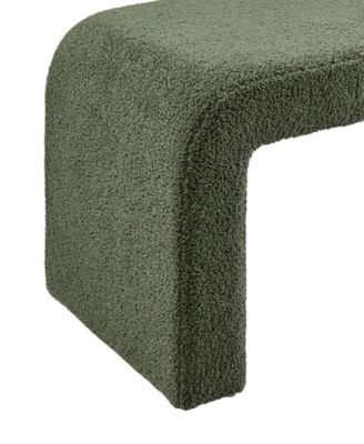 Steve 42"W Boucle Waterfall Bench