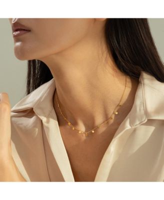 Sterling Silver 18k Gold Plated Katy Small Charms Necklace