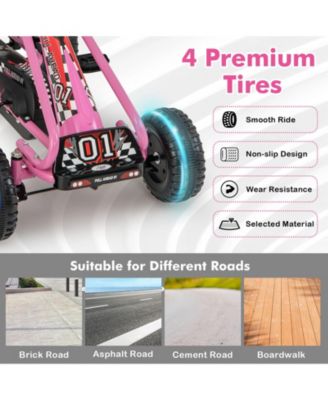 4 Wheel Pedal Powered Ride On Car with Adjustable Seat