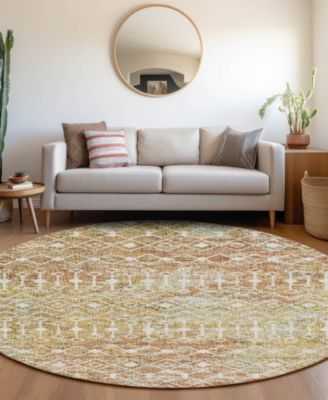 Lorenzo Washable LN7 8'x8' Round Area Rug