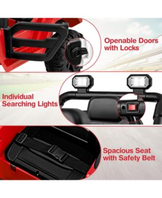 12V Kids Ride on Truck Car with Remote Control Threaded Wheels and 3 Speeds