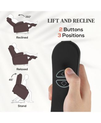 Single Piece Fabric  Power Lift Recliner Chair with Massage and Heat for Elderly