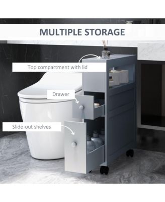 Wooden Narrow Modern Bathroom Furniture Cabinet,