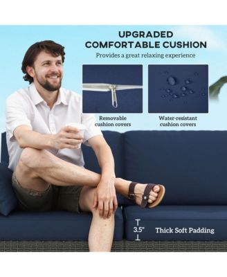 Three-Seater Outdoor Wicker Patio Furniture,