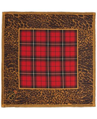 Holiday Plaid Animal Print Scarf