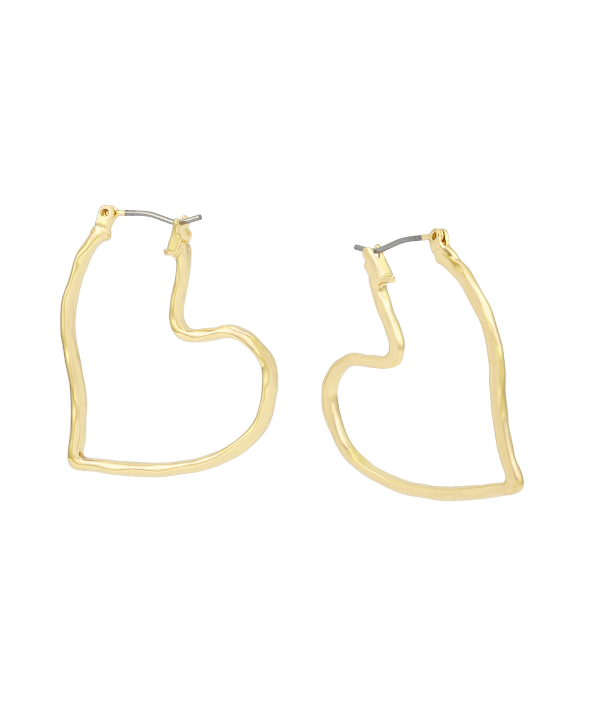 Robert Lee Morris Soho Gold Heart Hoop Earrings In Gold